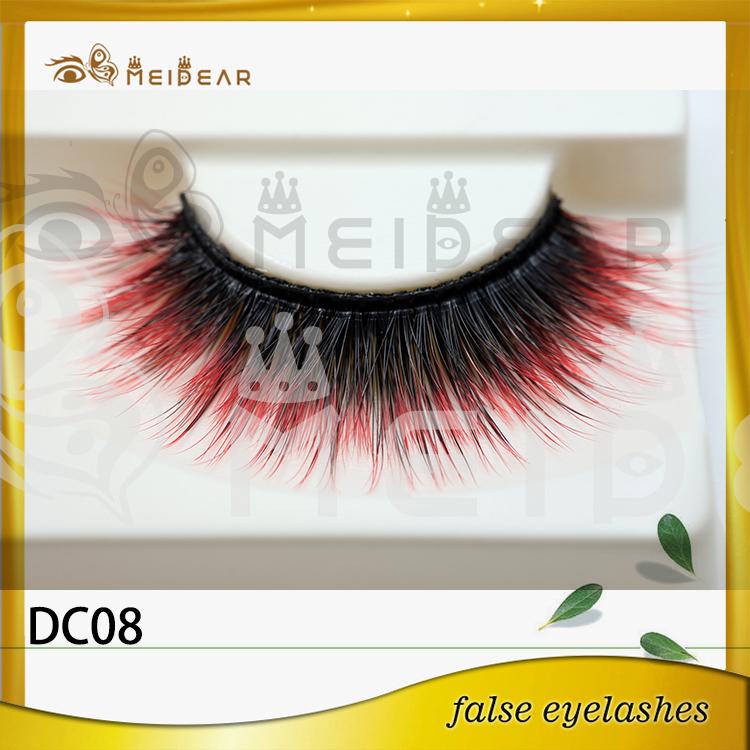 Factory wholesale private label logo colorful faux mink eyelashes
